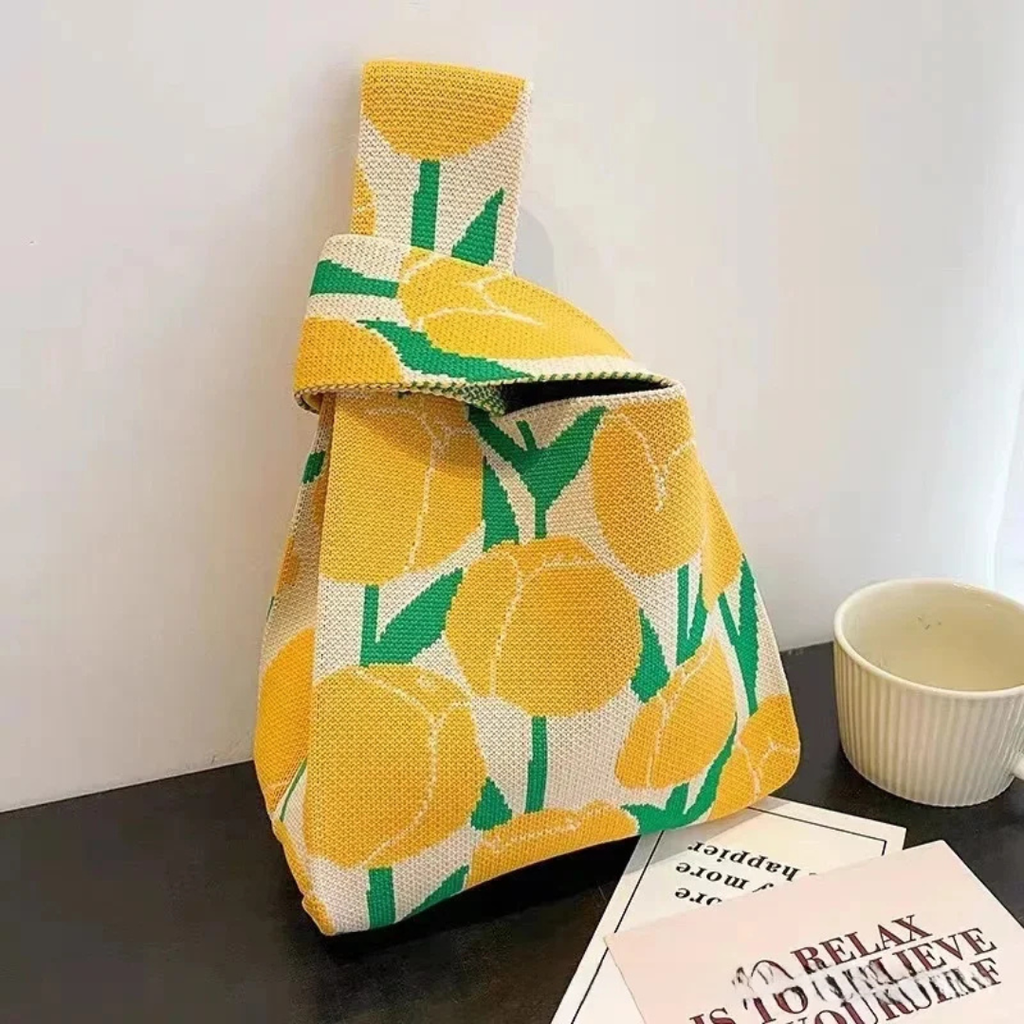 Flowers - Knitted Bag