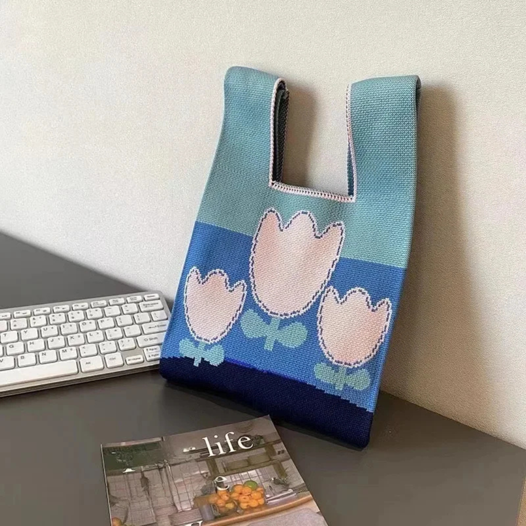 Flowers - Knitted Bag