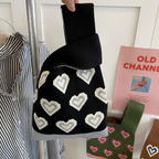 Hearts - Knitted Bag