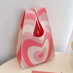 Hearts - Knitted Bag