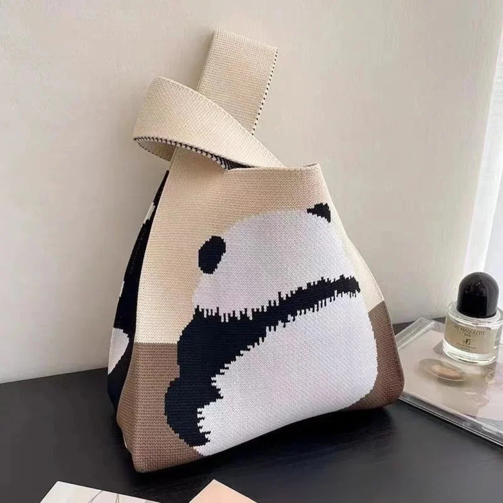 Pandas - Knitted Bag