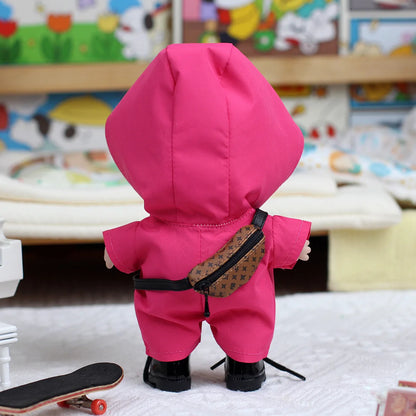 NO DOLL – Red Overall Set