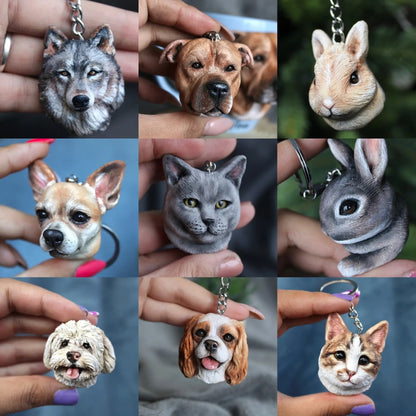 Customized 3D Pet Keychains