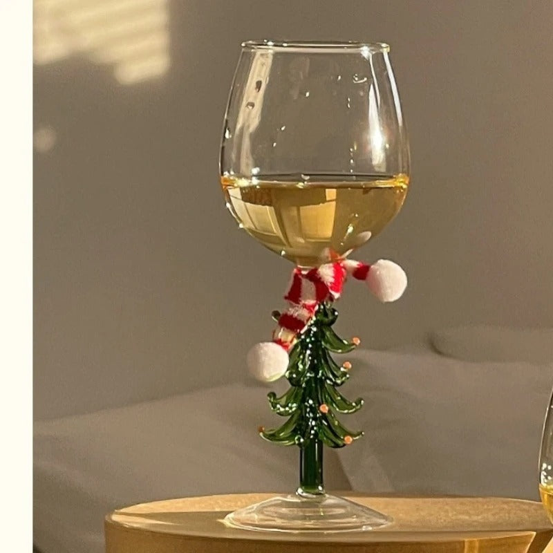 Christmas Tree Wine Glass