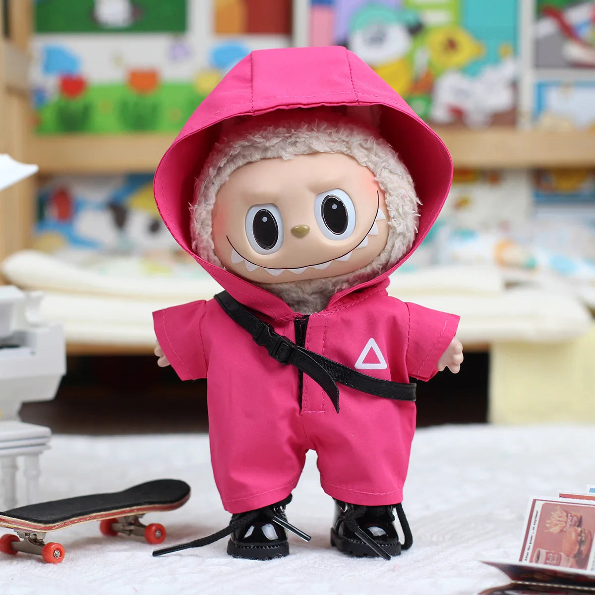 NO DOLL – Red Overall Set
